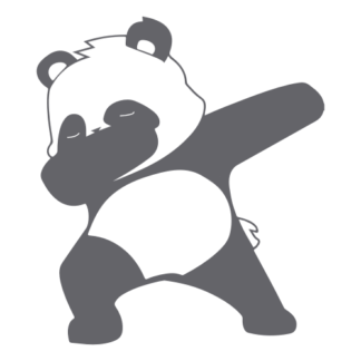 Dabbing Panda Decal (Grey)